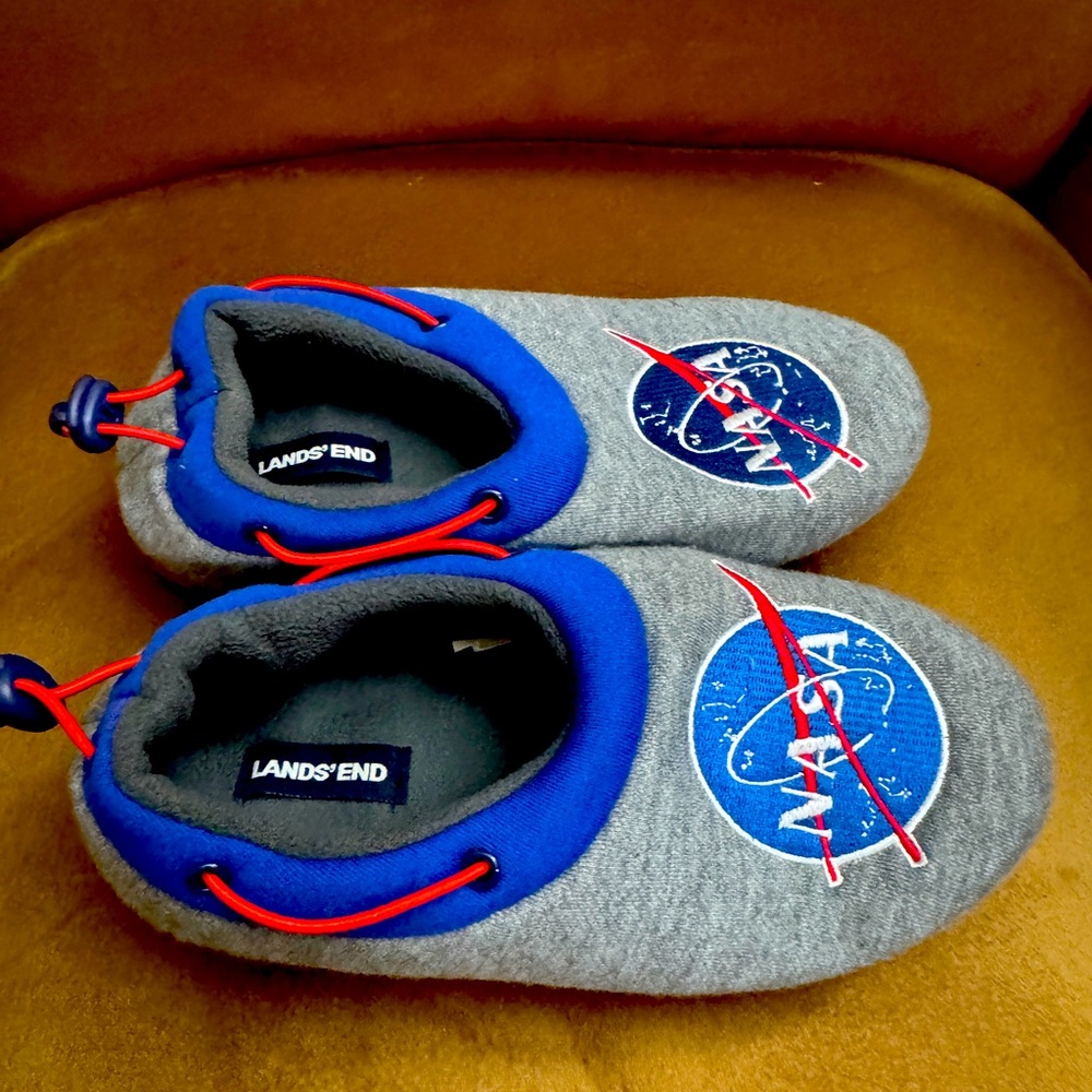 Land End Kids NASA Slippers